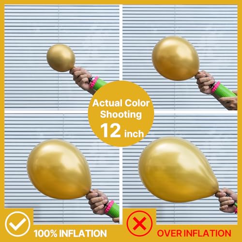 PartyWoo Gold Balloons 123pcs Different Sizes of 18 12 10 5 Inch Gold Balloon Arch Kit Garland for Birthday Wedding Annive...