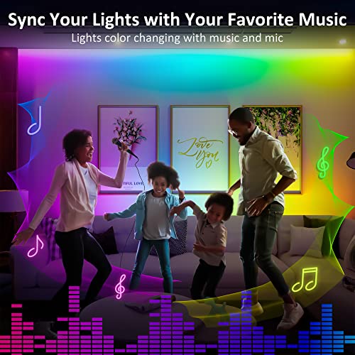 Benreom 3 Pcs RGB Under Cabinet Lights Kit, Smart App and Remote Control Under Cabinet Lighting, Dimmable Under Counter Li...