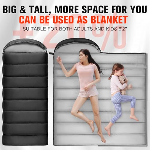 WERTYCITY Sleeping Bags for Adults Cold Weather & Warm, Lightweight Compact Camping Backpacking Sleeping Bag for Kids Girl...