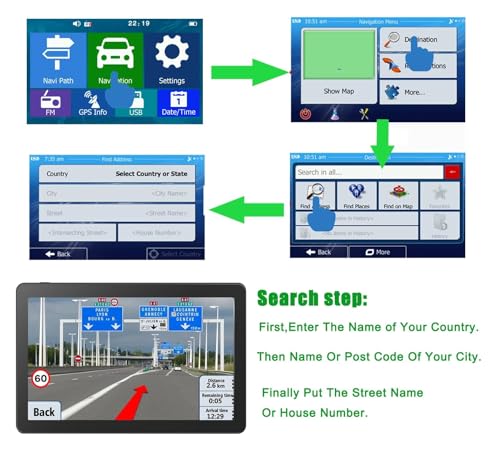 GPS Navigator for Car Truck RV- Navigation System 9 Inchs Touchscreen Navigator with 2025 US/CA/MX Maps, Free Lifetime Upd...