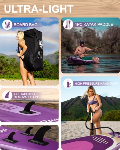 DAMA 11'*34"*6" Stand Up Paddle Board, Inflatable Paddle Board,Inflatable Paddle Boards for Adults w/a Wide, Smooth and No...