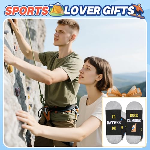 HAPPYPOP Sports Socks for Men Women - Weight Lifter Runner Hunter Dancer Climber Gifts