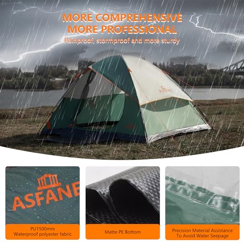 ASFANES 2-12 Person Tents for Camping Waterproof, Backpack Double Layer Tents, Perfect Picnics, Fishing and Backyard Camping