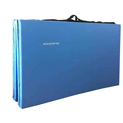Fitvids All Purpose 4'x8'x2" Extra Thick High Density Anti Tear Gymnastics Gym Folding Exercise Aerobics Mats, Multiple Colors Available