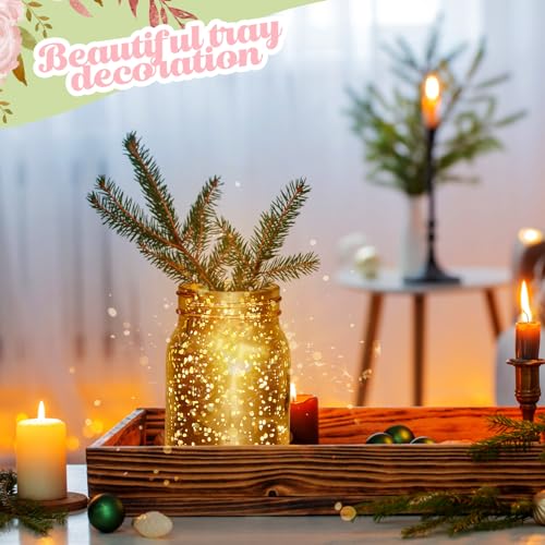 Layhit 6 Pcs Painted Mason Jars Colored Painted Mason Jars Centerpiece for Table with 6 Pcs 9.84 ft 30 LED Operated Fairy ...