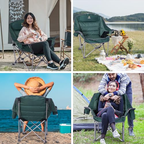 Nice C Camping Chairs, Oversized XL Padded Camping Chair, Outdoor Chair, Camp Chair, Lounge Chair, Wide&Thick, Heavy Duty ...