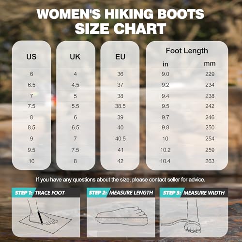R CORD Womens Hiking Boots Waterproof Hiking Boots Womens Non-Slip Lightweight Outdoor Hiking Shoes Trekking Camping Trail...