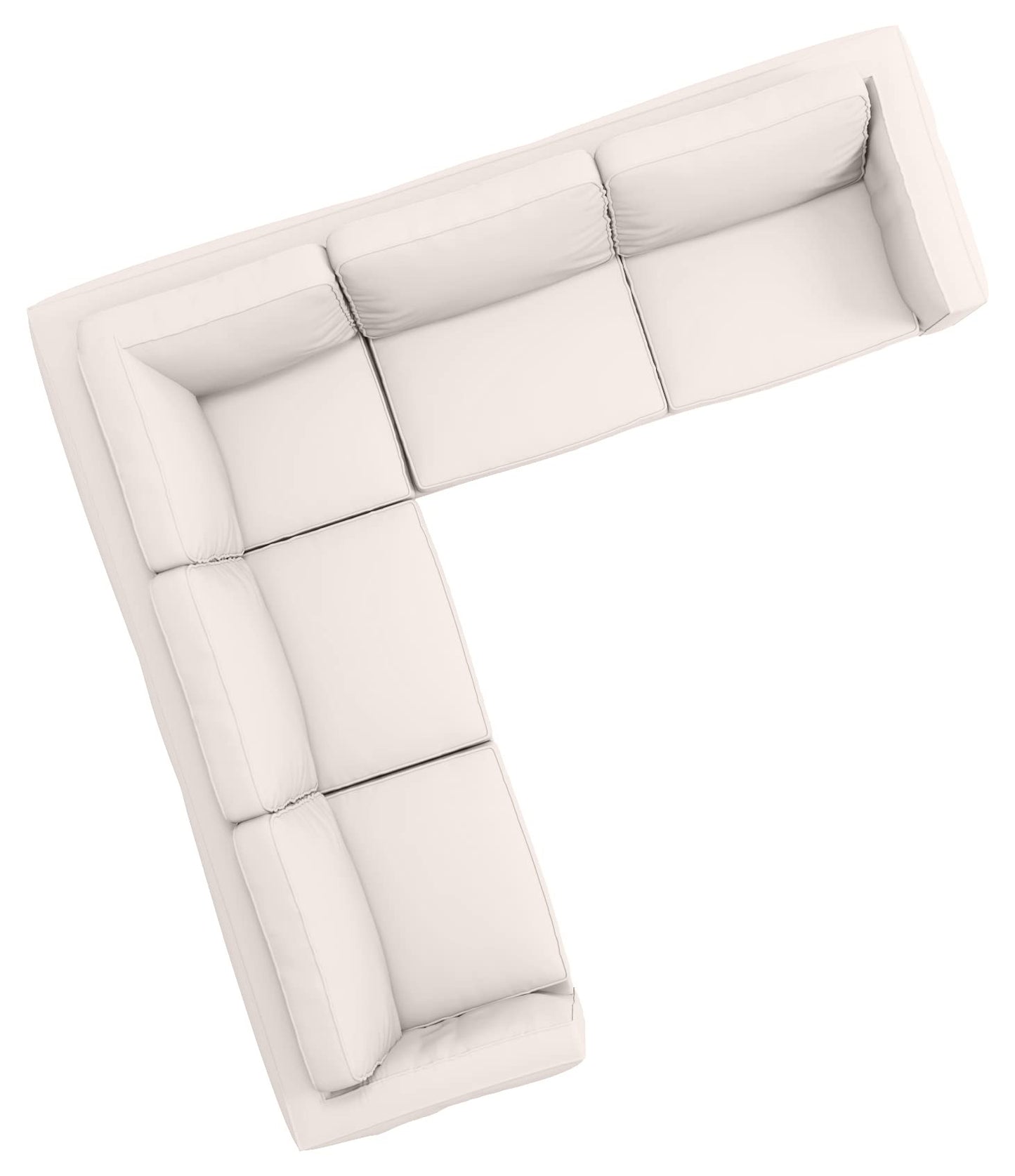 Polyester Karlstad Corner Sofa Cover (2+3/3+2) Replacement, is Custom Made for IKEA Karlstad Sectional Slipcover Replacement (Beige Polyester)