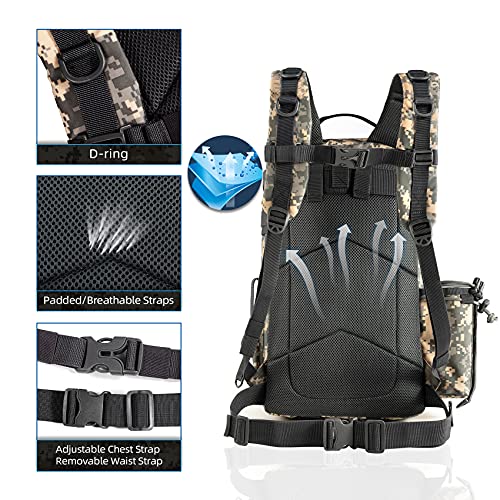 BLISSWILL Fishing Backpack - Waterproof with Rod Holder, Ideal Fishing Gear and Gifts for Men