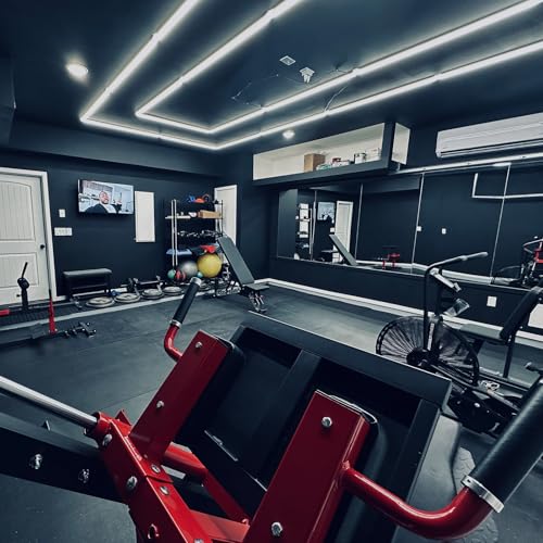 LZHOME LED Garage Lights Fixture: High Brightness 39000LM LED Garage Lighting Ceiling LED Light, Updated 44.8 inch Large S...