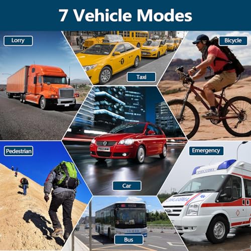 GPS Navigator for Car, Latest 2025 Map 9-inch HD Display 16GB 256MB Satellite Navigation with Sun Visor,Smart Real Voice G...