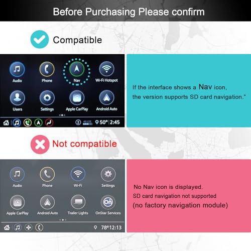 XGEEK 2025 Updated Version Navigation SD Card Map Update, Accessories 8653 1530 Compatible with GM Chevrolet, Cadillac, an...
