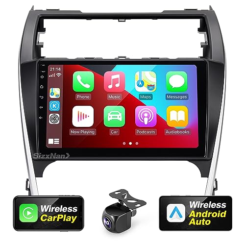 SizxNanv for Android Compatible with Wirelessly Carplay Android Auto,Car Radio Stereo Bluetooth Navigation GPS WiFi FM/AM ...
