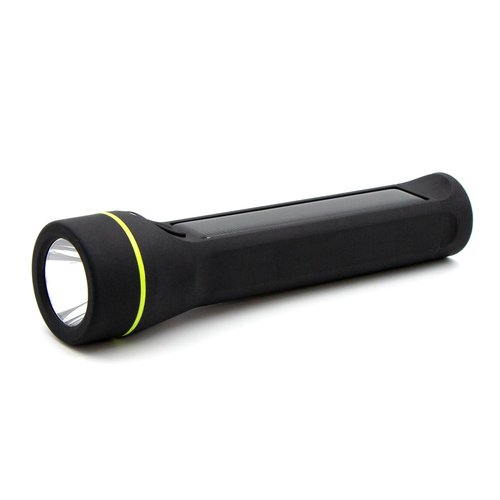 HYBRIDLIGHT Journey 1000 Solar LED Waterproof Flashlight with Micro USB Port, Black