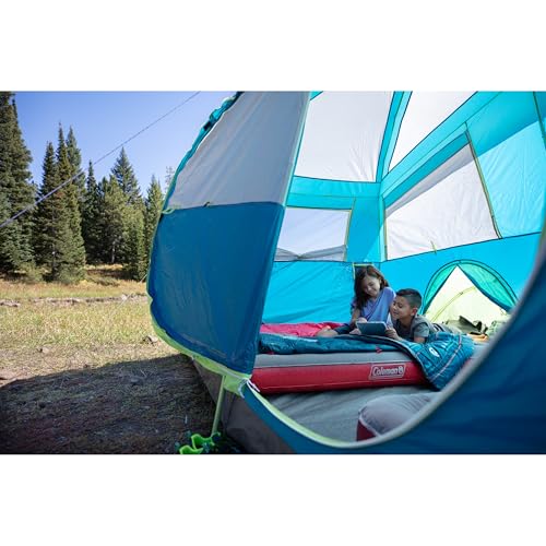 Coleman Kids 50°F Sleeping Bag, Comfortable Youth Sleeping Bag for Sleepovers & Camping, Fits Children up to 5ft Tall, Glo...
