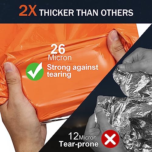 Guijinga Emergency Blankets for Survival, 2-Pack/4-Pack Space Blankets, Gigantic & Extremely Thick Mylar Blankets, Suitabl...