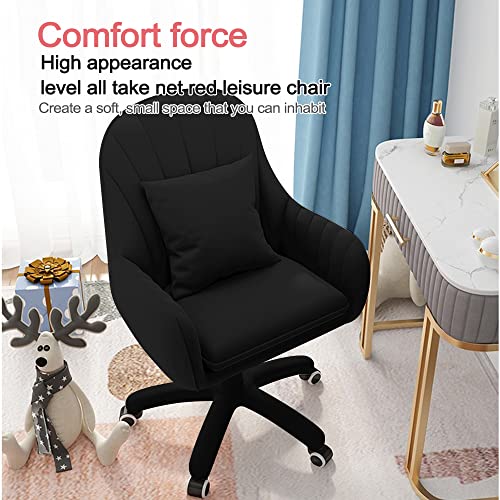 XUEGW Home Office Chair Computer Chair with Mid-Back Upholstered Modern Tufted Computer Task Chair Swivel Height Adjustabl...