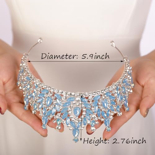 JWICOS Crystal Crowns and Tiaras Headband for Women Princess Wedding Tiara for Birthday Party Prom Bridal Tiara Crown for ...