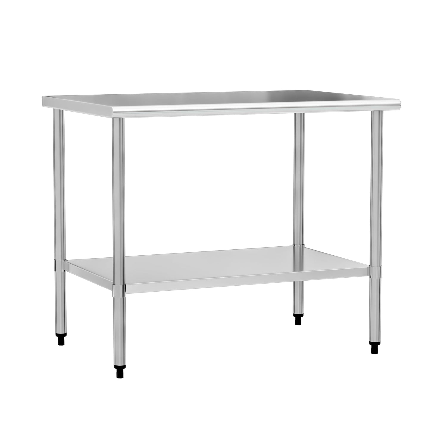 Chingoo Stainless Steel Work Table 30 x 48 Inch with Adjustable Undershelf, Heavy-Duty Metal Prep Table for Commercial Kitchen & Restaurant, Garage, Outdoor