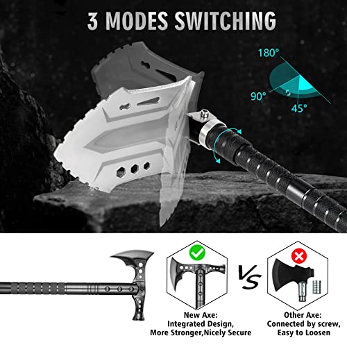 Camping Shovel Axe Outdoor Survival Shovel Set with High Carbon Steel Camping Gear for Men Outdoor Caming Hiking Backpacki...