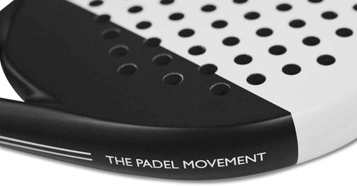 LAPAT Padel Racket with Cover Bag - Carbon Surface with EVA Memory Foam- Paddle Tennis Racquets Lightweight (White) POP Tennis