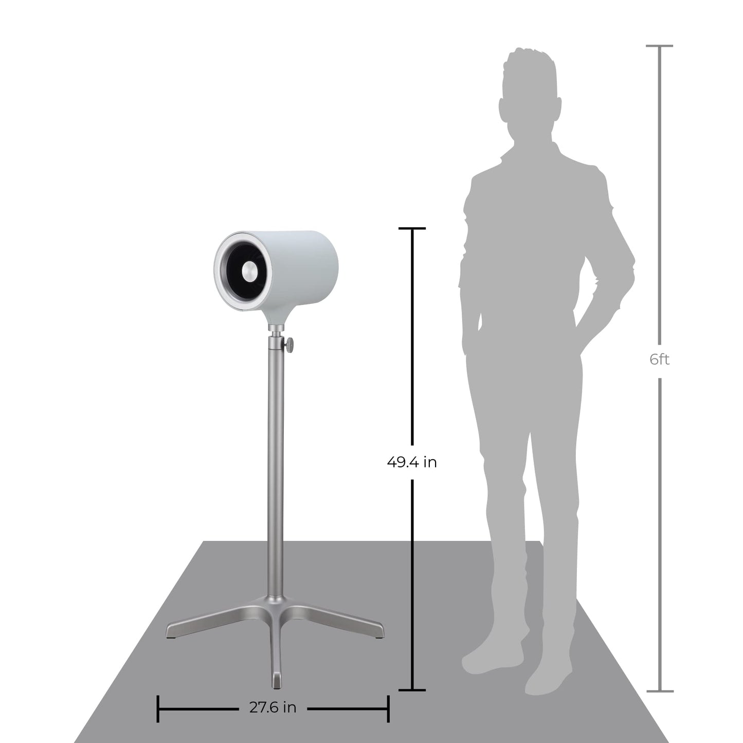 Everdure 49.4 Inch Indoor/Outdoor Pedestal Fan, 6 Speed Settings, Targeted Airflow Control, Oscillating Fan, Remote Control Incl