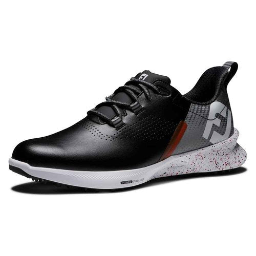 FootJoy Men's FJ Fuel Previous Season Style Golf Shoe, Black/Grey/Red, 10