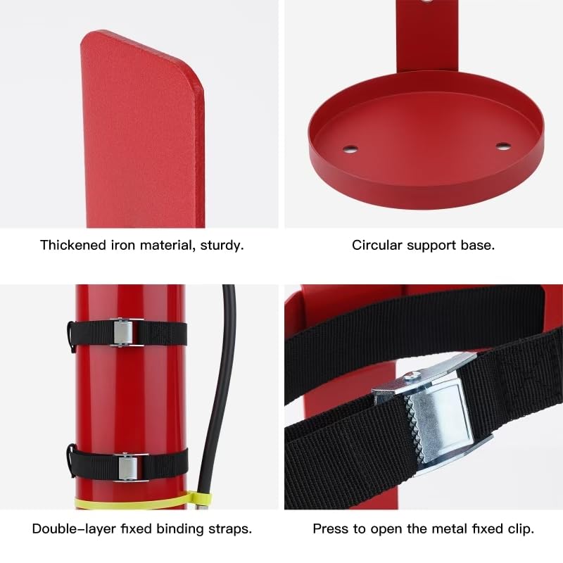 Fire Extinguisher Metal Bracket, Heavy Duty,Compatible with 5-Pound Fire Extinguishers (5LB 1PCS)