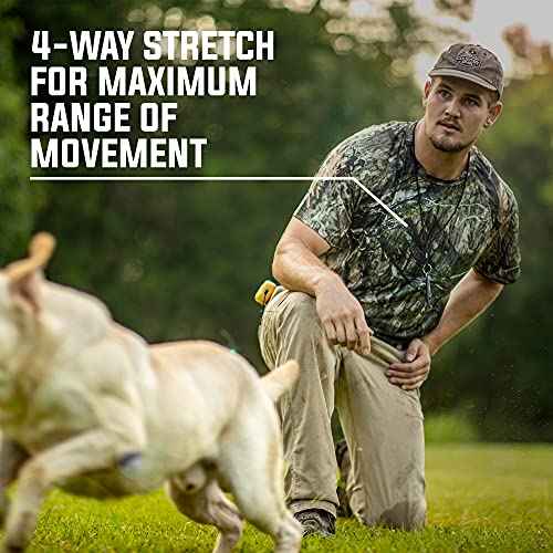 Mossy Oak Camo Hunting Short Sleeve Shirt for Men - Lightweight Performance Stretchable Tee with 4-Way Stretch & Cooling Tech