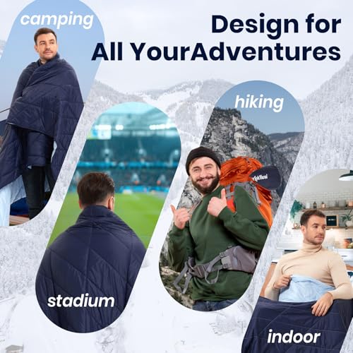 sheelokhwui Ultralight Puffy Blanket, Outdoor Camping Blanket, Water-Resistant and Packable, Great for Camping, Stadium, T...