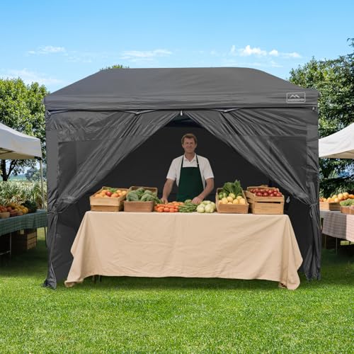 KAMPKEEPER 5pcs Sidewalls for 10X10 Commercial Instant Canopy Tent, Converts Canopy into Tent for Camping with Removable S...