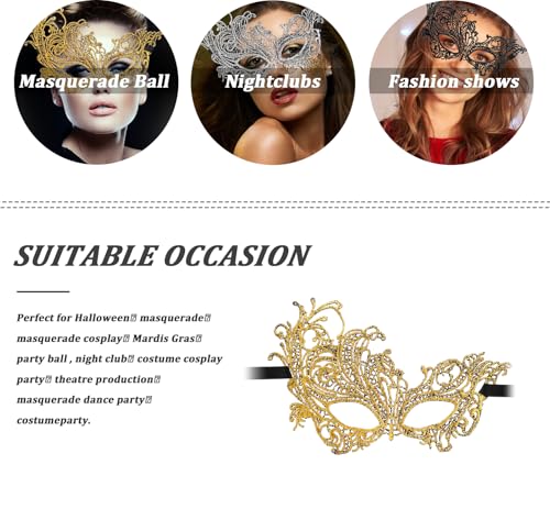 WLLHYF 3 Pcs Adult Masquerade Mask Mysterious Fun Lace Masks for Couples Women Man Lace Headpiece Disguise for Costumes