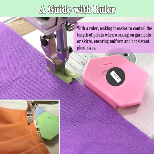 3PCS Magnetic Seam Guide for Sewing Machine, Multifunctional Polygonal Hemmer Guide with Scale, Universal Sewing Quilting ...