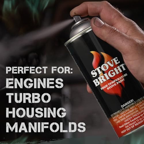Stove Bright 6304 Stove Bright High Temperature Flat Black Stove Paint