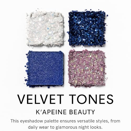 K'APEINE Glitter Shimmer Eyeshadow Makeup Palette, 4Colors Sparkle Eye Shadow Palettes Highly Pigmented Makeup Kit Long La...