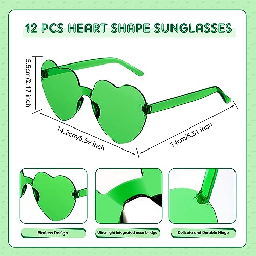 Mepase 24 Pcs Beads Necklaces and Heart Sunglasses 80s Accessories for Adults Valentines Parade Wedding Birthday Party Favor
