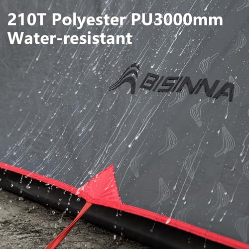 BISINNA Lightweight 3 Season Camping Tent for 2/2.5/3 Person, Waterproof UPF40+ Backpacking Tent with Double Layer Ventila...