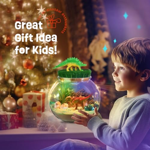 LAOESE Dinosaur Toys for Kids - Dinosaurs Terrarium Kit for Kids - Birthday Christmas Gifts for Boy Ages 4 5 6 7 8-12 Year...