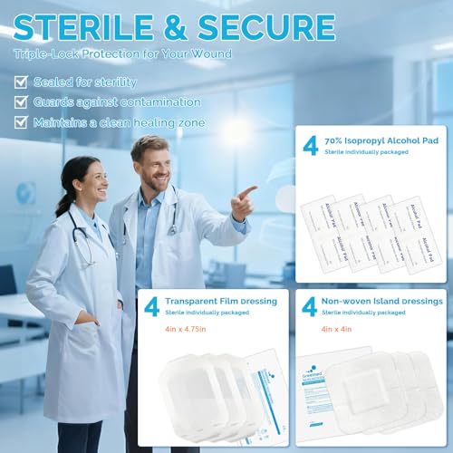 Emergency Wound Closure Strips 16Pcs Zipstitch Laceration Closure Kit, 2 Types Easy to Use Stitchless Butterfly Bandages f...
