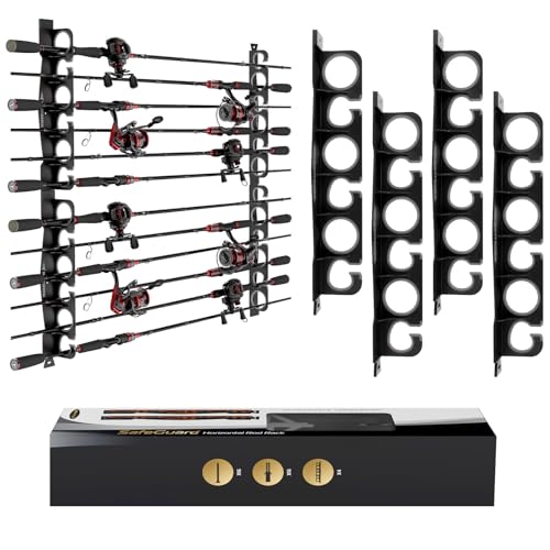 KastKing SafeGuard Fishing Rod Holder for Garage, Wall or Ceiling Mounted Fishing Rod Rack Storage Organizer, Fishing Pole...