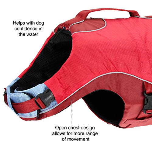Kurgo Surf n’ Turf Dog Life Jacket - Flotation Life Vest for Swimming and Boating - Dog Lifejacket with Rescue Handle and ...
