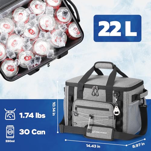 Maelstrom Soft Sided Cooler Bag, 30/40 Can Collapsible Insulated Ice Chest, Large Leakproof Portable Storage for Camping, ...