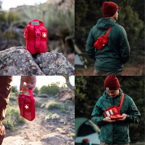 My Medic Sidekick Pro - Camping Hiking and Backpacking First Aid Kit - 70 Items with Tourniquet - HSA and FSA Eligible - S...