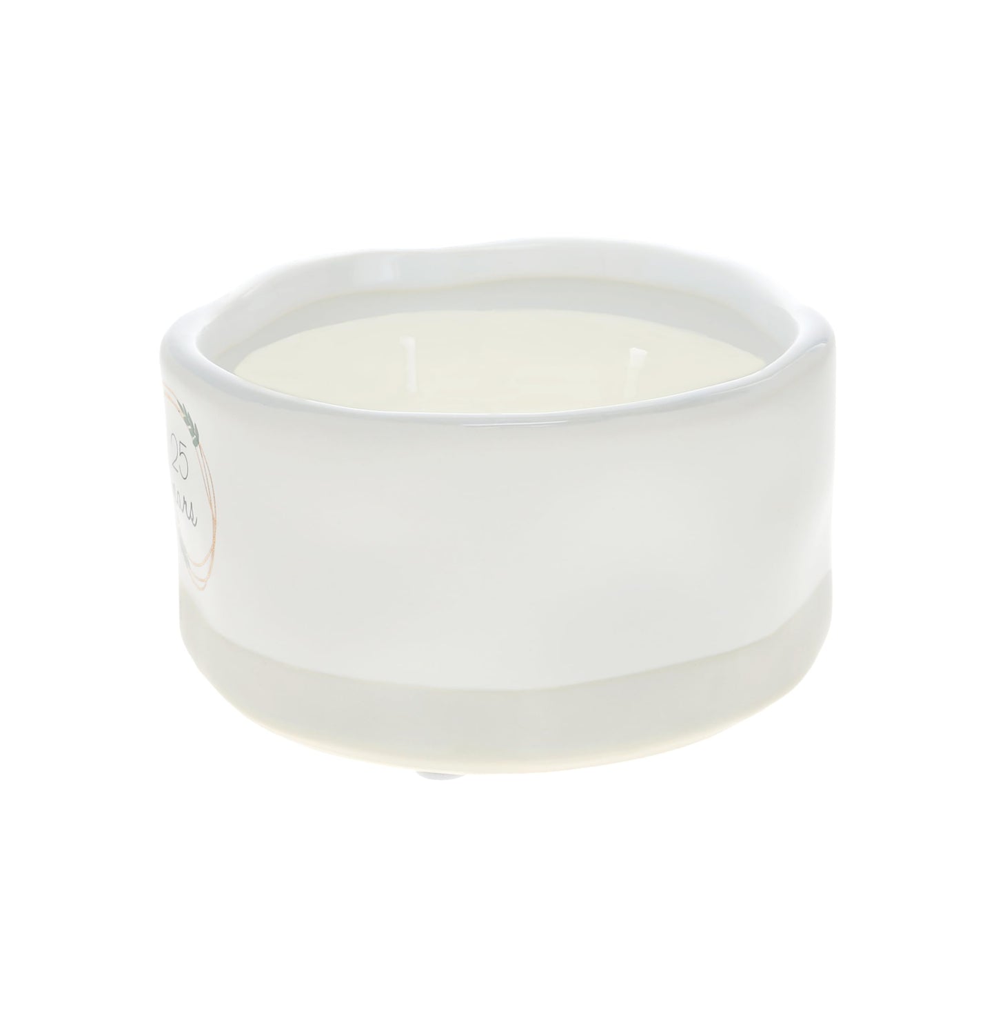 Pavilion - 25 Years - 8 oz Triple Wick Wax Reveal Hidden Message Let's Celebrate Unique Wedding Anniversary Wife Husband Happy Couple Celebratory Present Gift