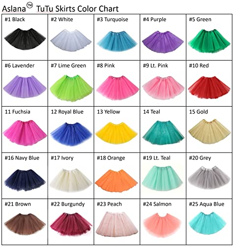 Kids Tutu Skirts 3 Layered Tulle, Fit Most 4-11 yrs Little & Big Girls for Dance Party Costume