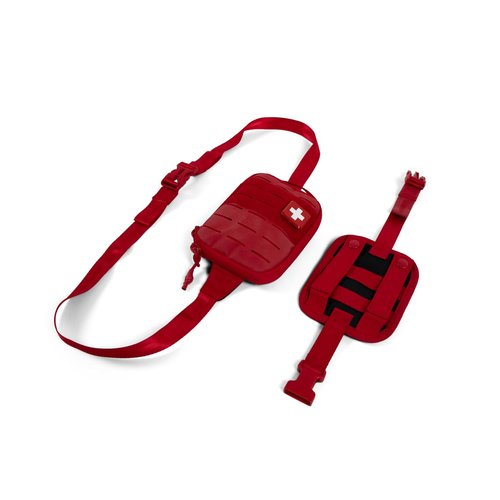 My Medic Sidekick - Camping Hiking and Backpacking First Aid Kit - 70 Items - HSA and FSA Eligible - Small Ifak Great for Travel or Motorcycle - Portable Emergency Kit – Red