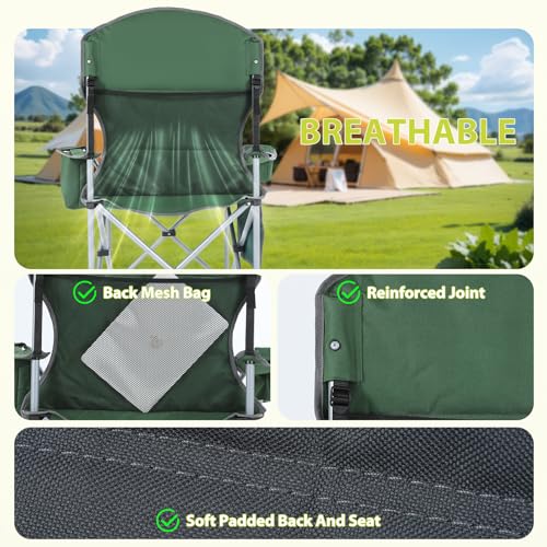 Nice C Camping Chair, Portable Chair, Lawn Chairs Ultralight High Back Folding Camping Chair, Backpacking Chair