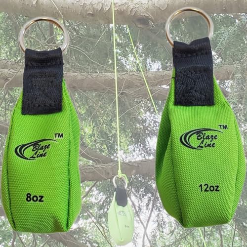 Blaze Line Arborist Throw Weight Pouch Bag 2-Pack Set (8 OZ and 12 OZ)- Outdoor Sports Arborist Tree Climbing Rope Climbin...