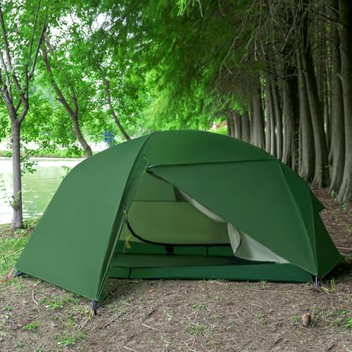 Lavitis 2 Person Lightweight Backpacking Tent,Ultralight Portable 20D Waterproof Nylon Tent for Camping，4.4LB 3 Season Bac...
