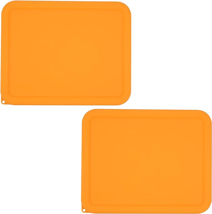 11 Cup Rectangle Silicone Storage Cover Lids Replacement for Pyrex 7212-PC Glass Bowls, (Container not Included) 2 Pack, Microwave, Dishwasher and Freezer Safe